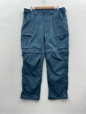 REI Coop Mens 40x32 Blue Convertible Pants Cargo Hiking Outdoor